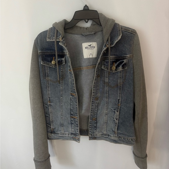 Hollister Jackets & Blazers - Hollister Blue Denim Jacket with Gray Accents